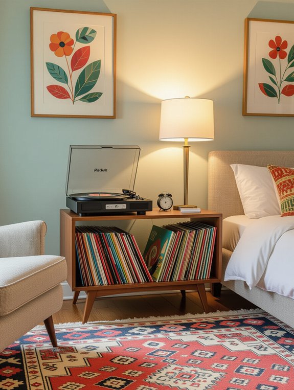 vinyl listening space setup