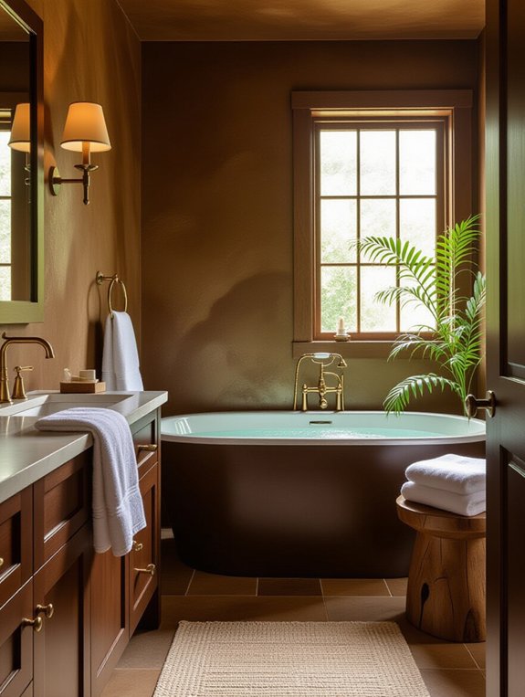 warm inviting bathroom walls