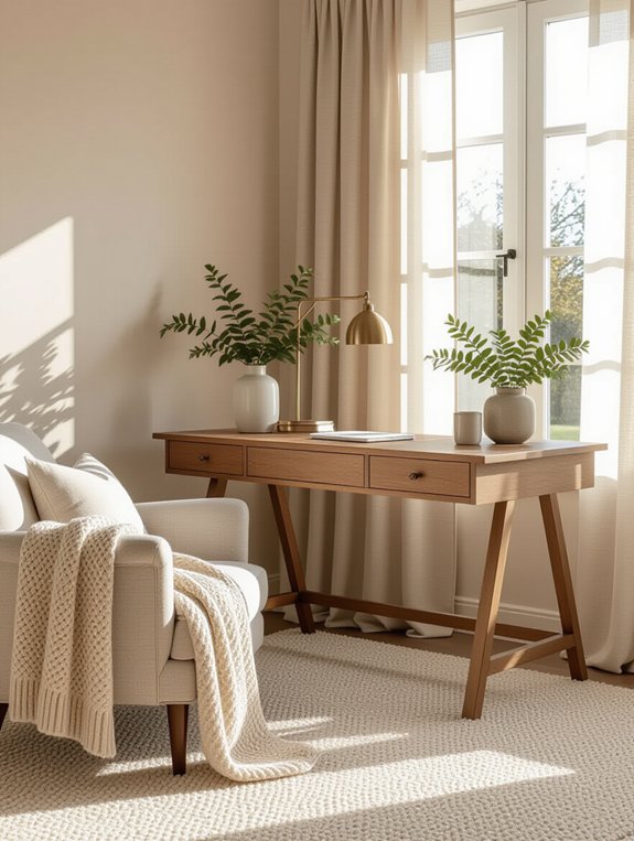 warm neutrals enhance productivity