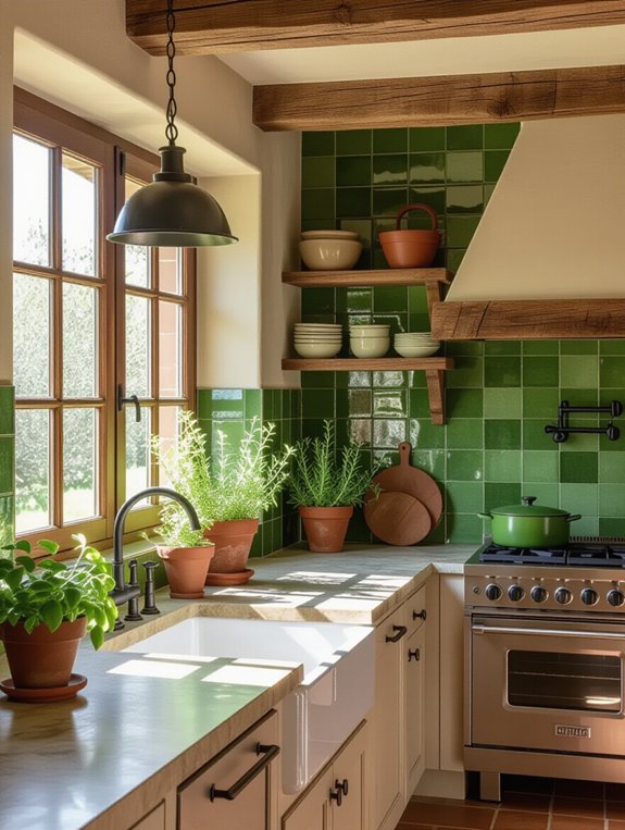 warm rustic kitchen elegance