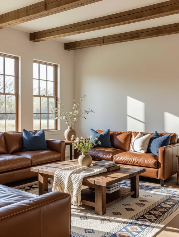 warm rustic leather comfort