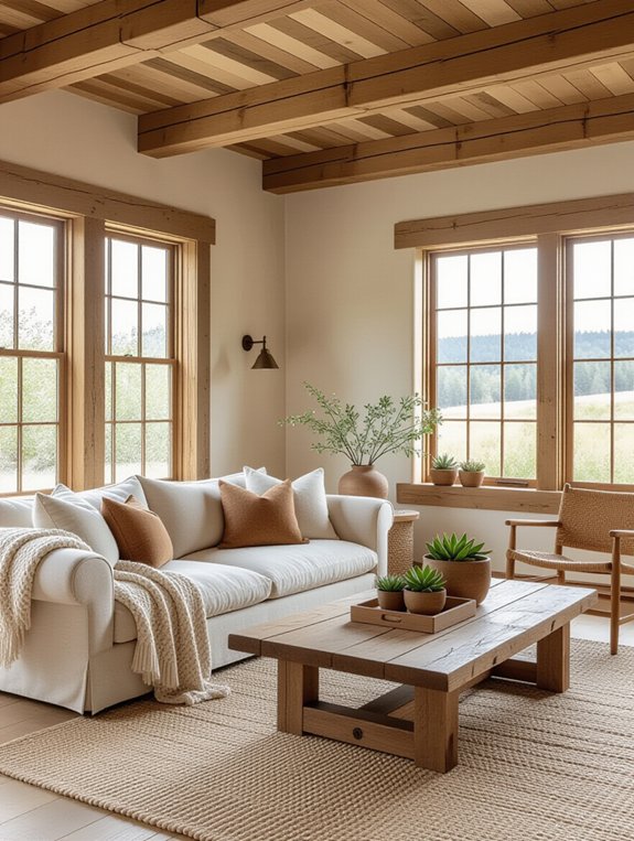 warmth through rustic wood