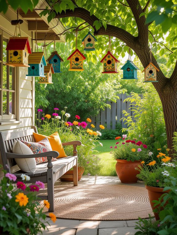 whimsical birdhouses attract birds