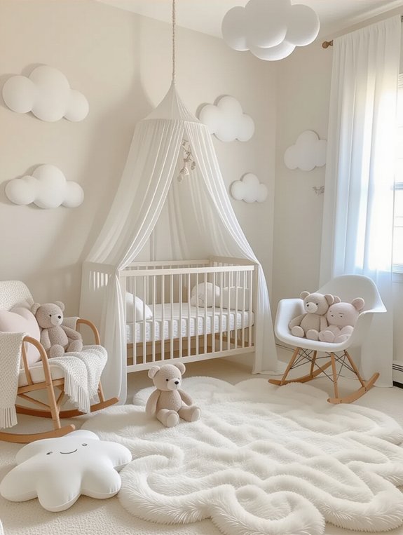 whimsical cloud nursery decor