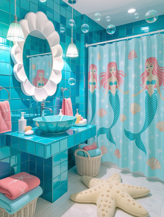 whimsical ocean themed bathroom decor