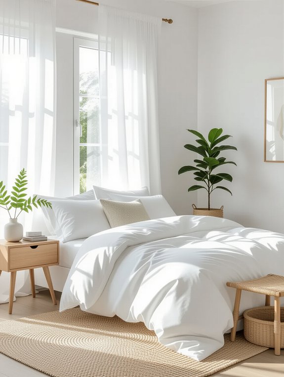 zen white bedroom retreat