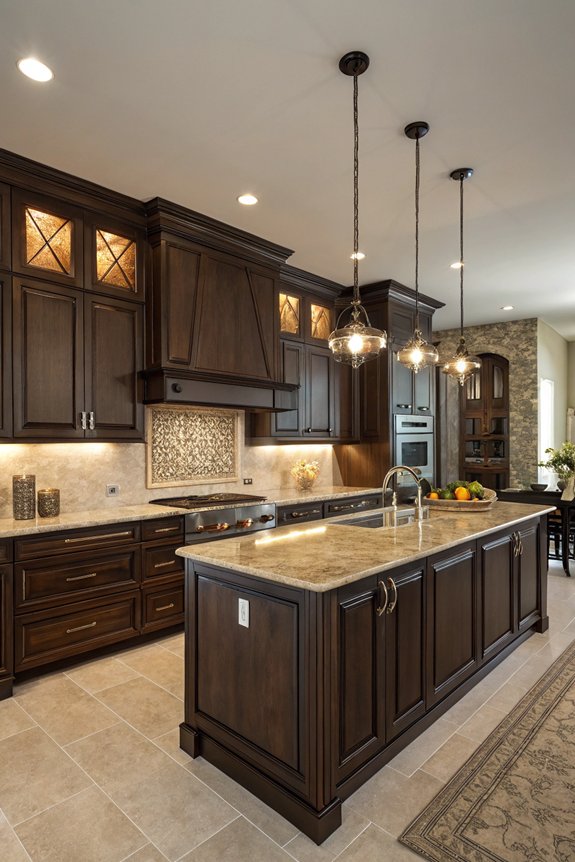 accent lighting enhances kitchens