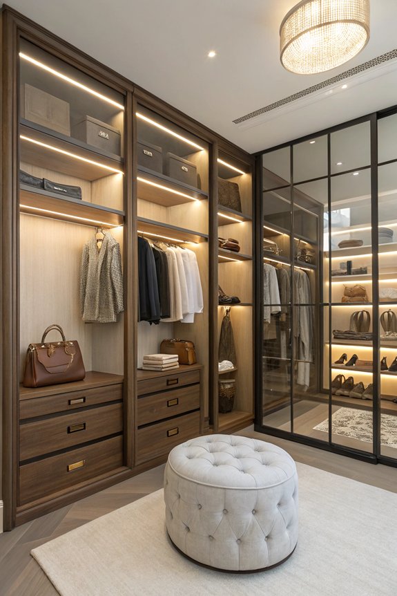 airy stylish wardrobe organization