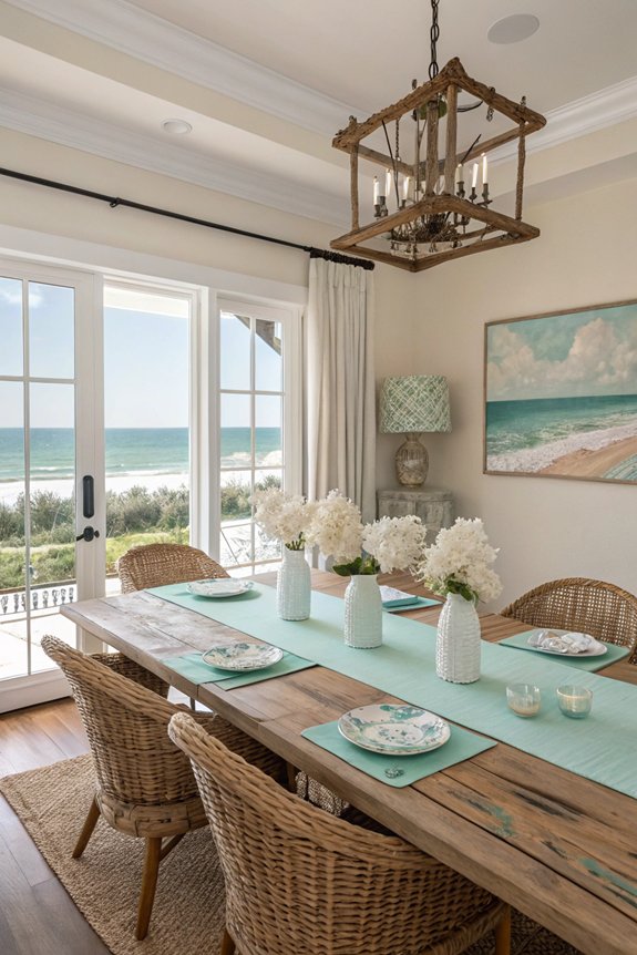 beach inspired dining room decor