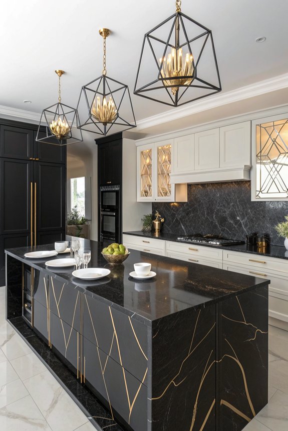 bold black quartz elegance