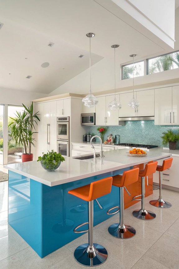 bold colorful quartz countertops