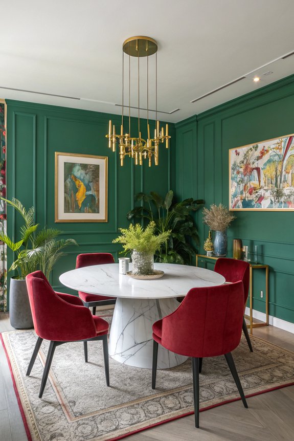 bold colors energize dining