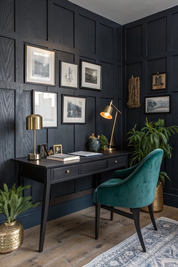 bold dark colors enhance creativity
