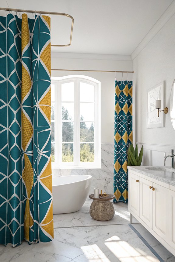 bold geometric bathroom designs
