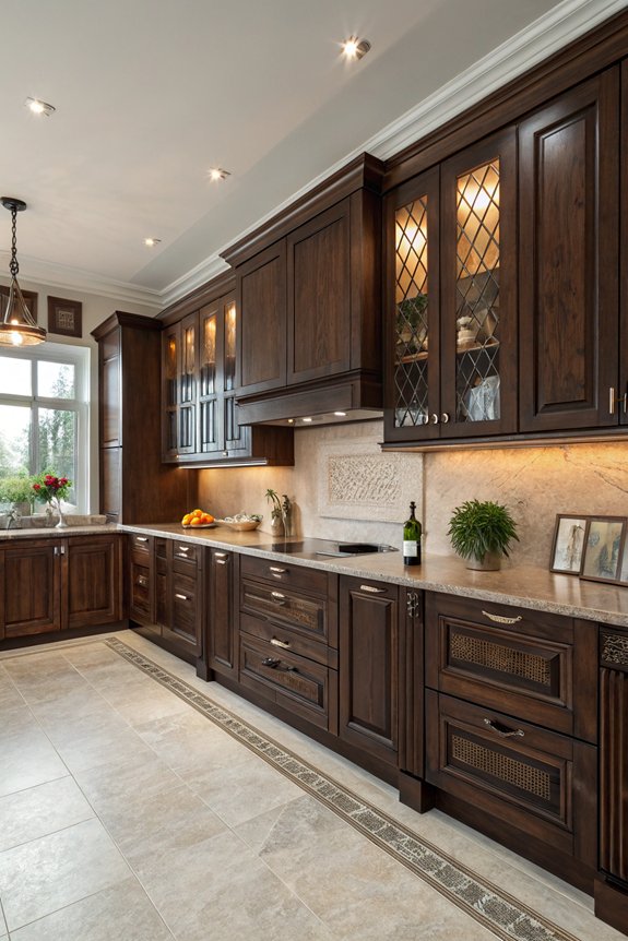 bold sophisticated dark cabinets