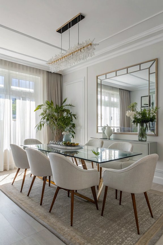 bright airy dining space