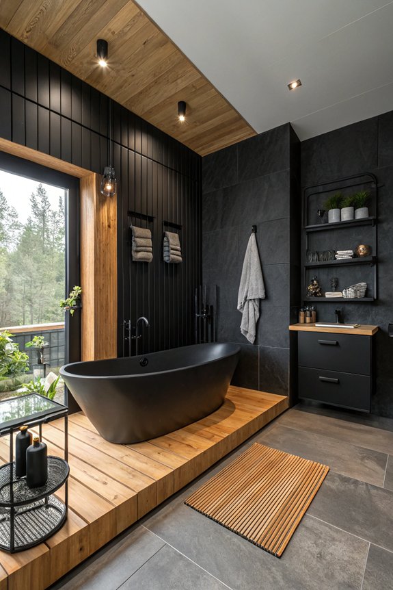 cohesive black bathroom accessories