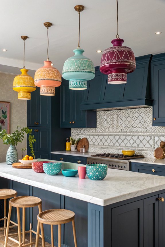 colorful kitchen lighting options