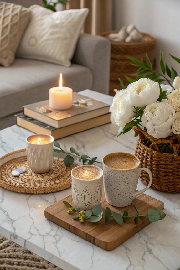 cozy candle arrangement ideas