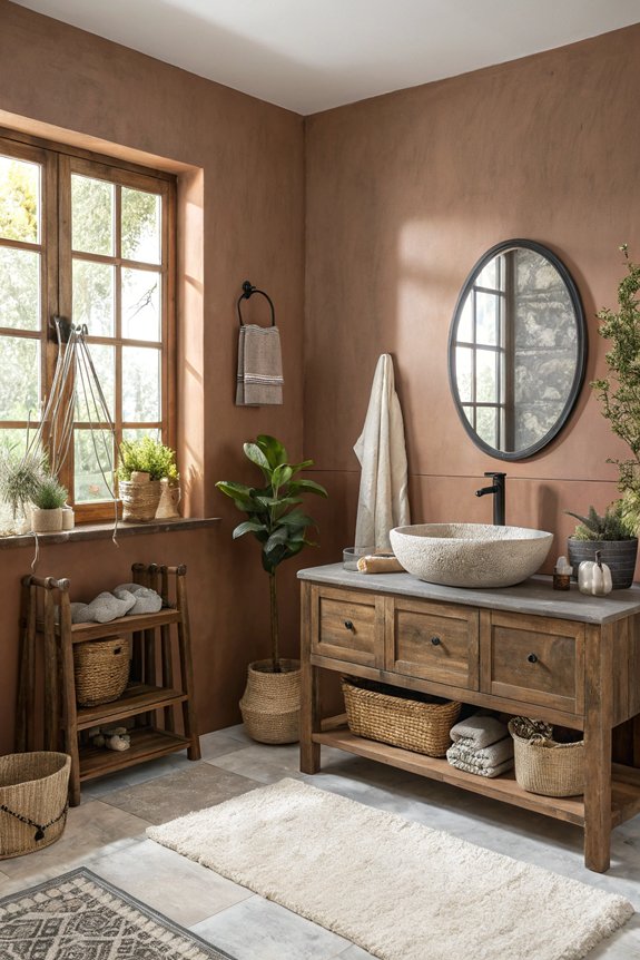 cozy earthy bathroom retreat