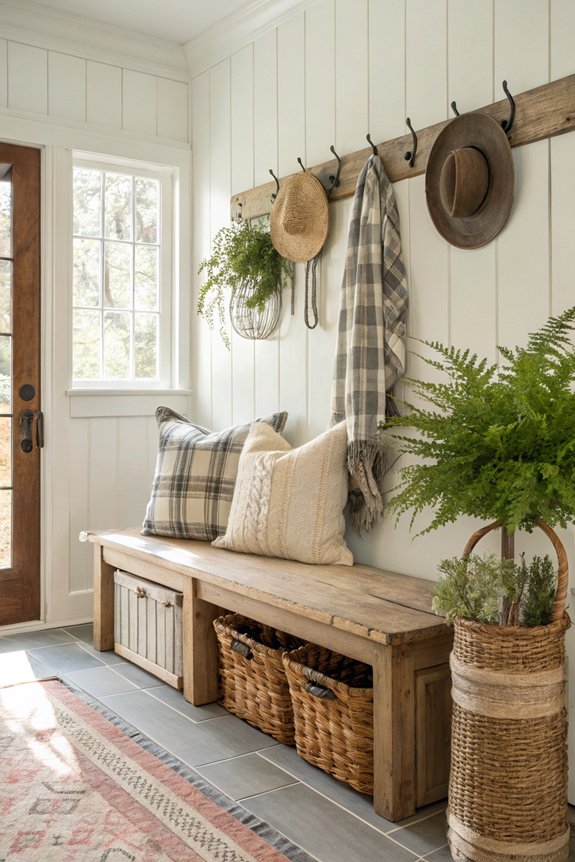 cozy farmhouse entryway decor