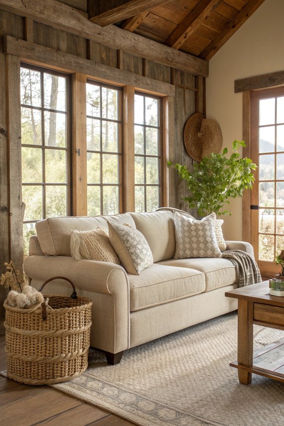 cozy farmhouse living room