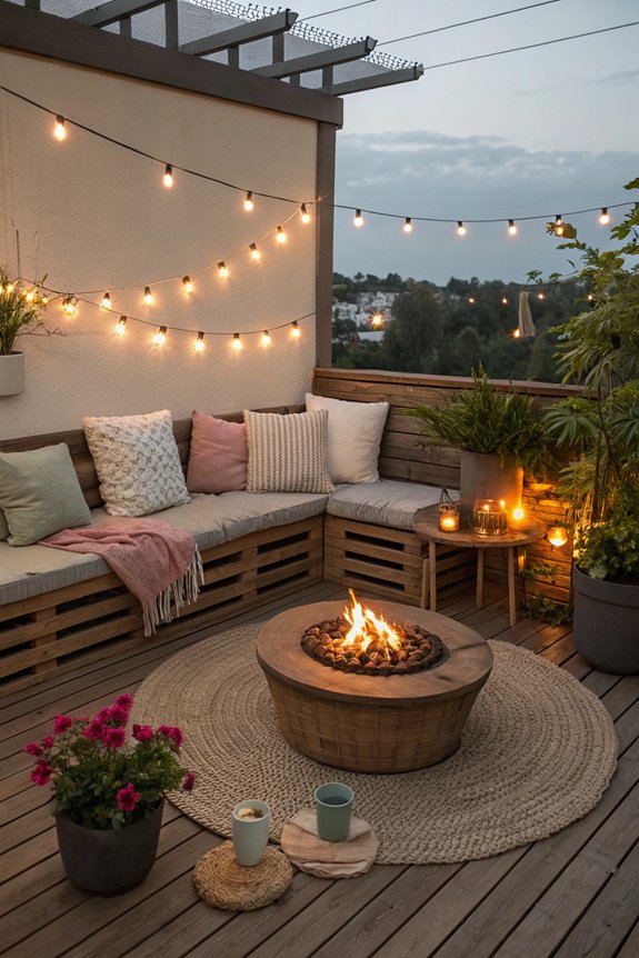 cozy fire pit retreat