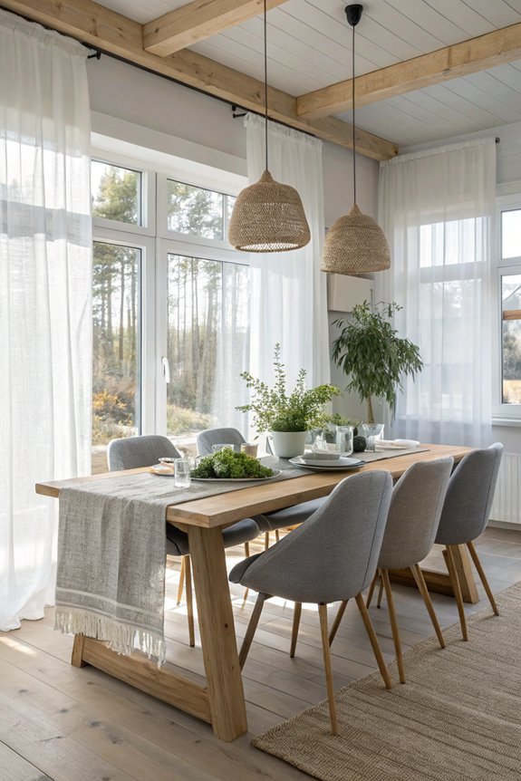 cozy scandinavian dining space