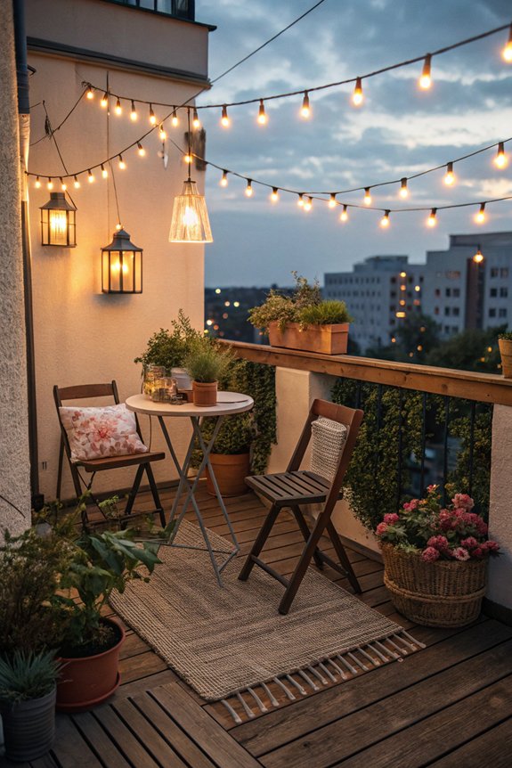 cozy string light ambiance