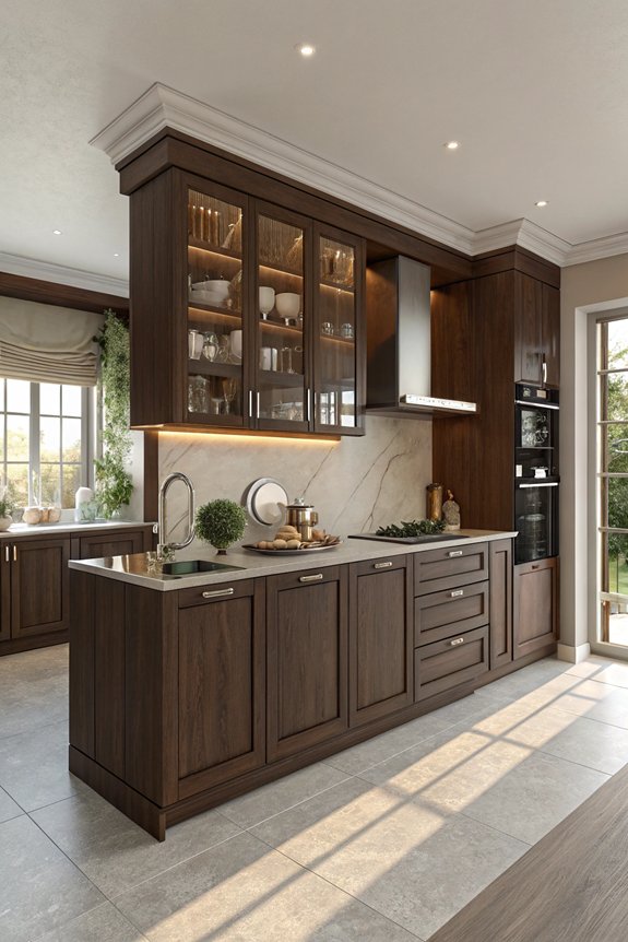 dark cabinets enhance warmth