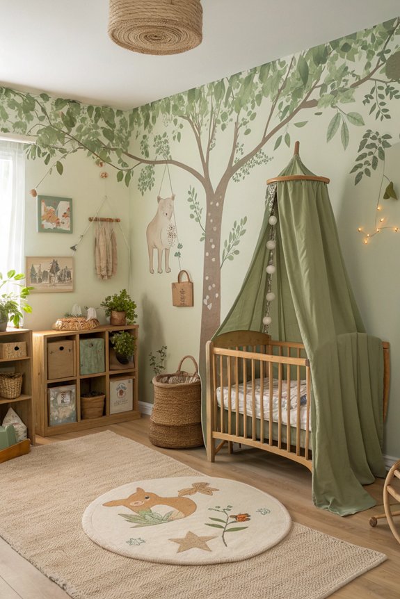 earthy color nursery palette