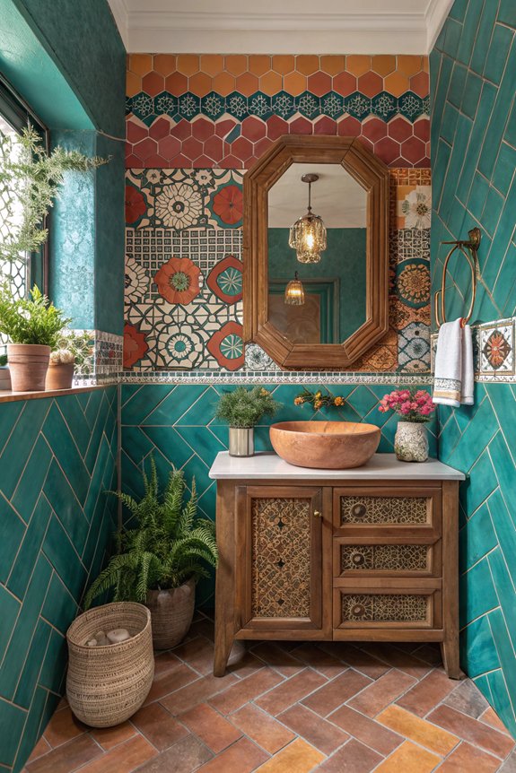 eclectic tile patterns vibrant