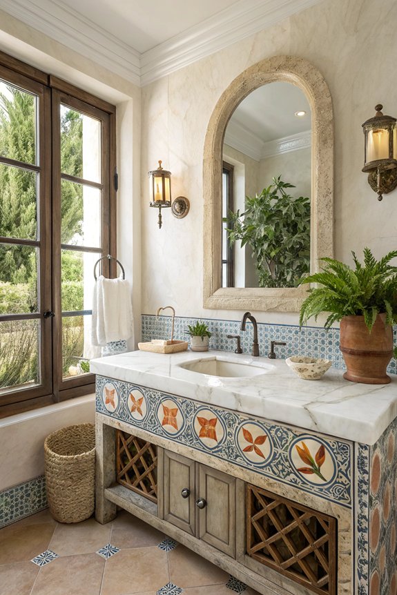 elegant mediterranean vanity design
