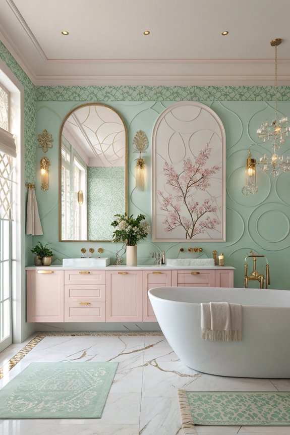 elegant pastel bathroom colors