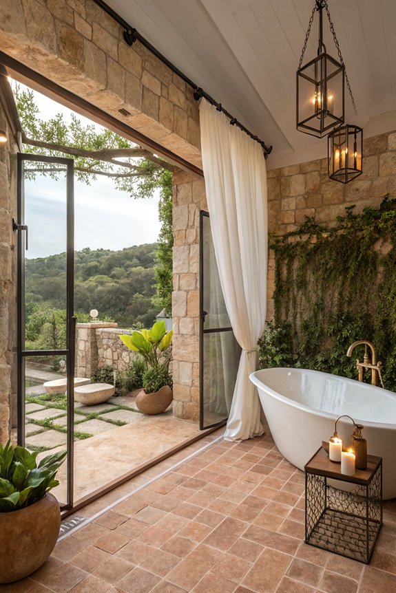 indoor outdoor shower oasis