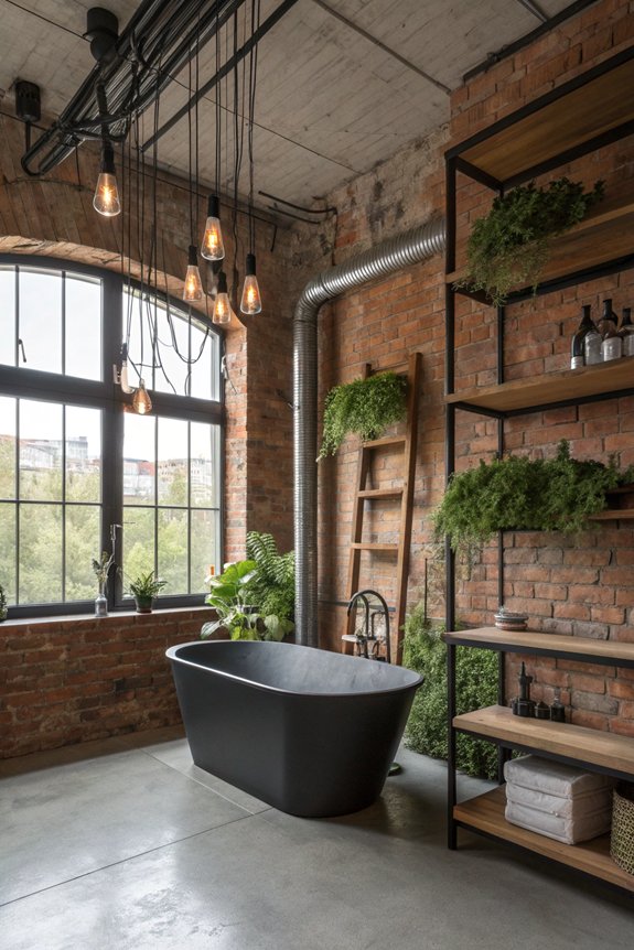 industrial chic bathroom design