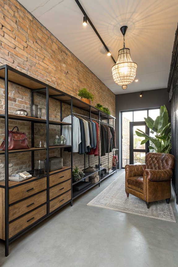 industrial chic closet design