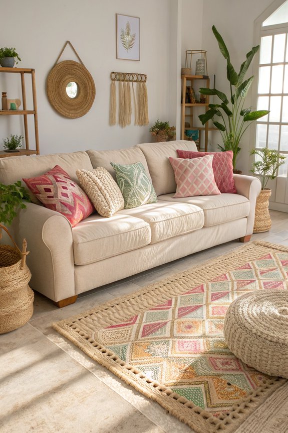 layered rugs enhance appeal