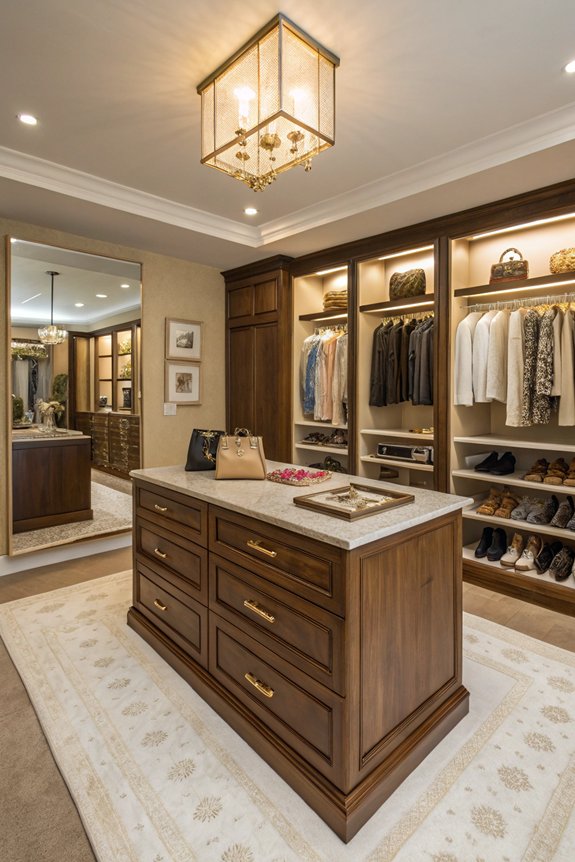 luxury closet island feature