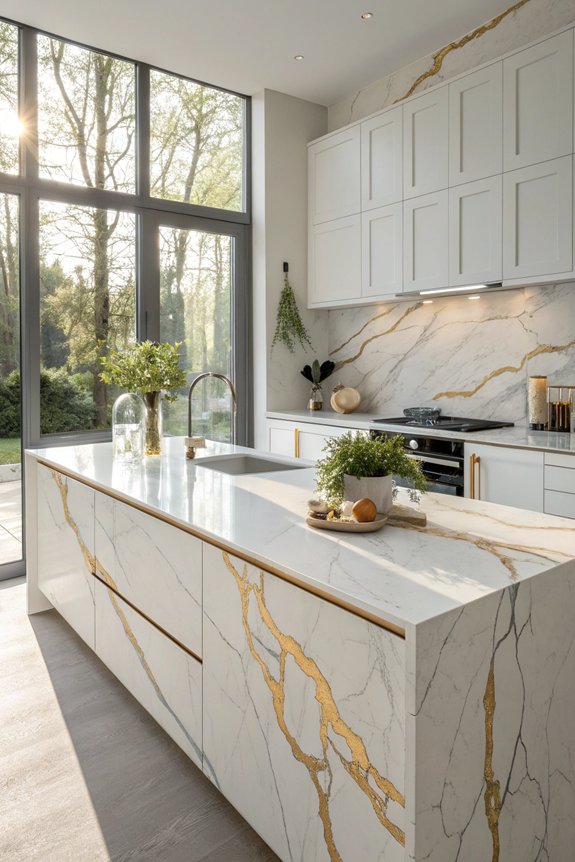 luxury kitchen quartz elegance