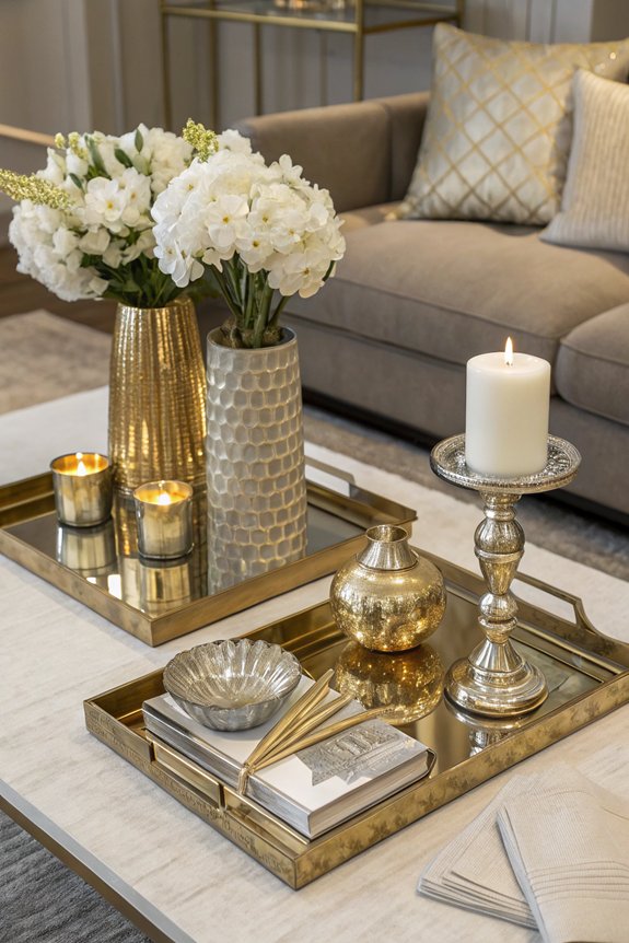 metallic accents elevate decor