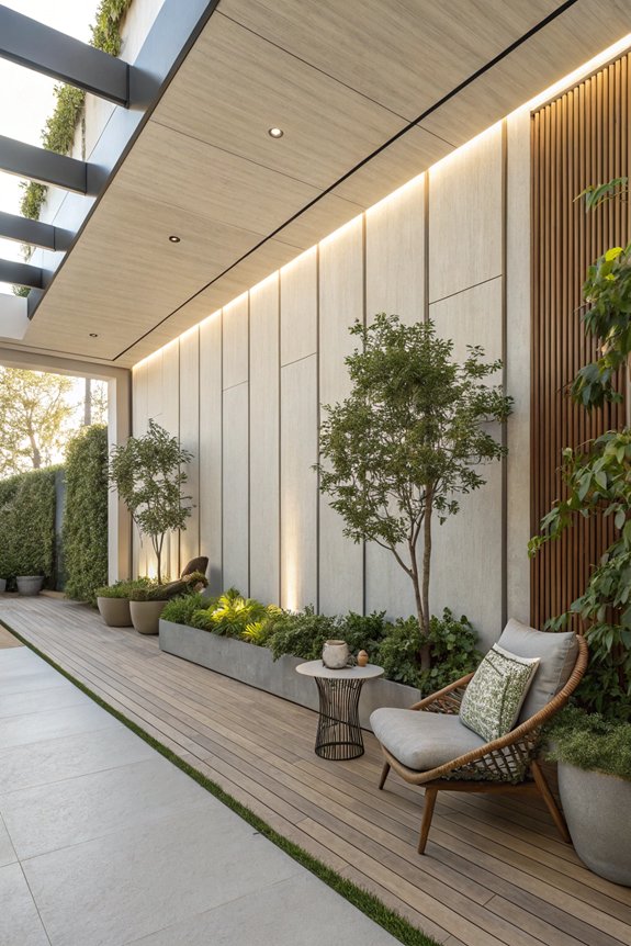 minimalist outdoor wall design