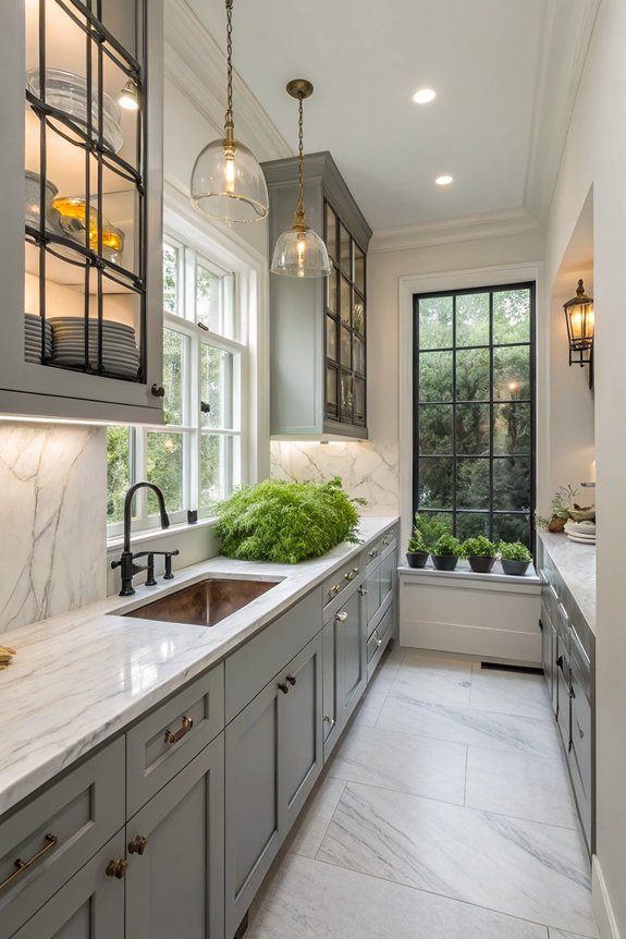 mirrors enhance kitchen space