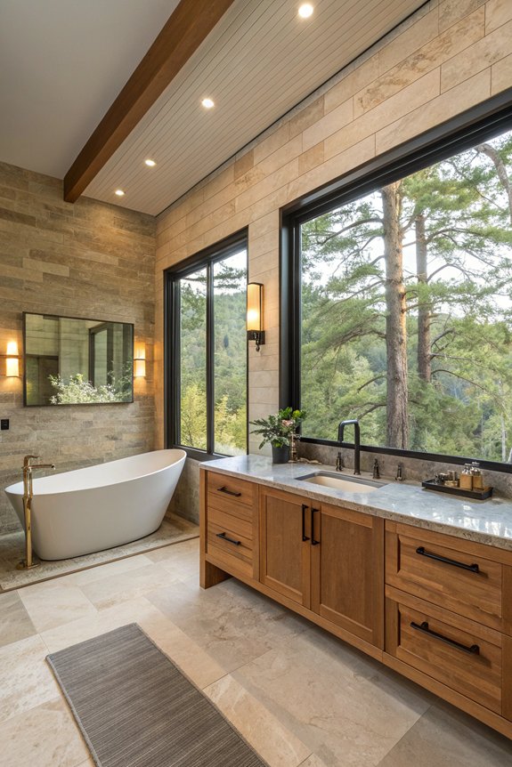 mixing travertine with marble