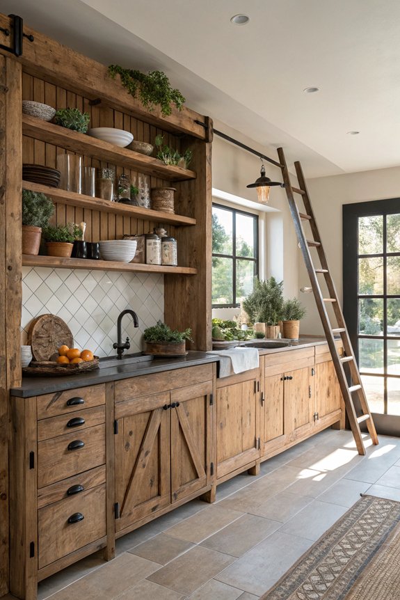 natural materials enhance kitchens