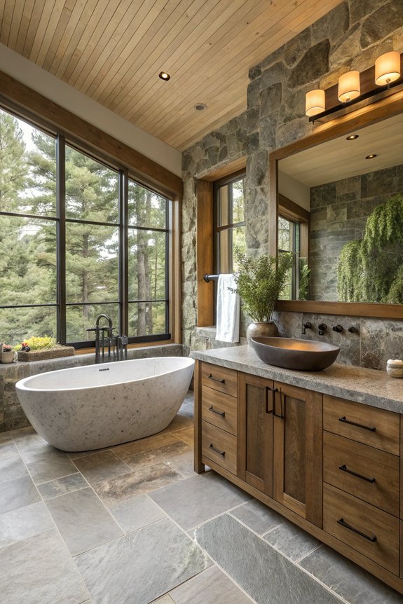 natural stone bathroom elegance