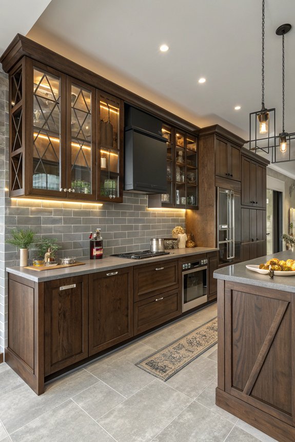 natural wood enhances cabinets