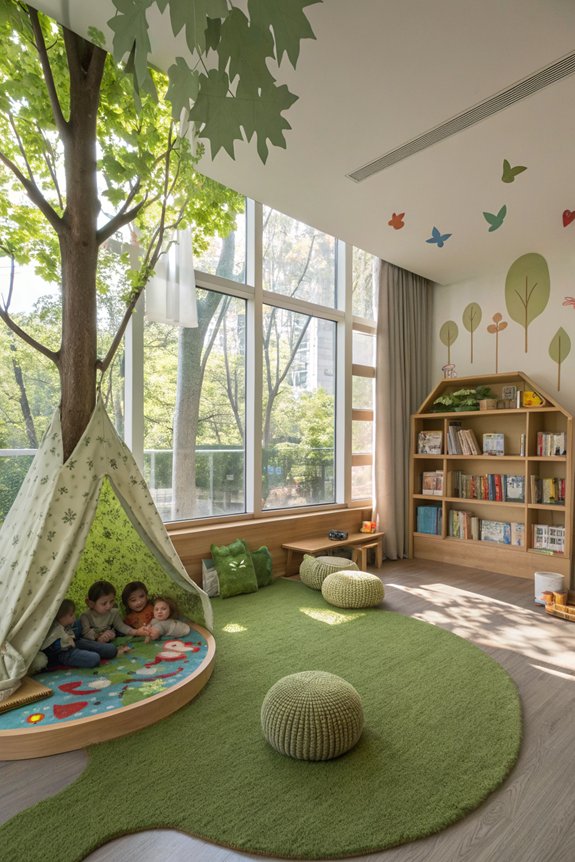 nature inspired indoor play area