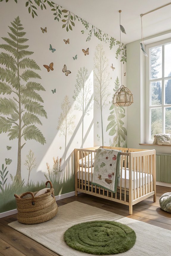 nature inspired nursery wallpaper
