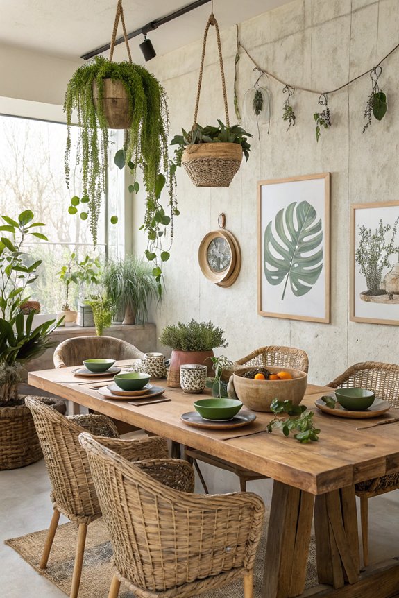 organic decor for dining